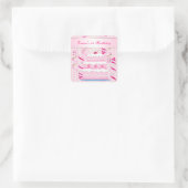 Taart en Streamers Verjaardag Sticker (Tas)