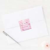 Taart en Streamers Verjaardag Sticker (Envelop)