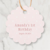 Taart en thee tijd verjaardag bedankjes labels (Achterkant)