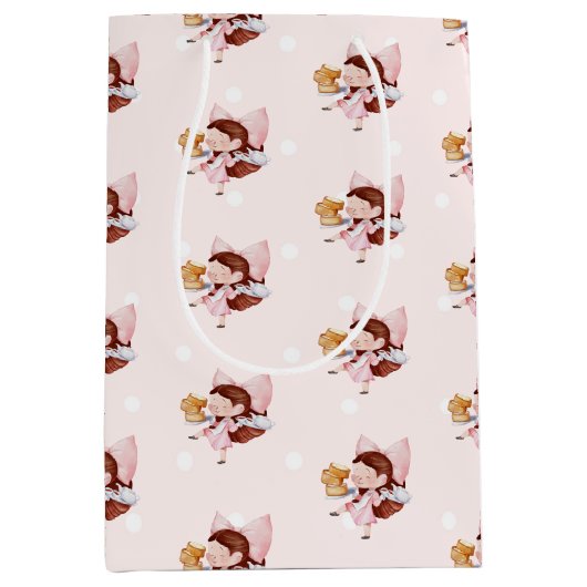 Taart en thee tijd verjaardag medium cadeauzakje (Voorkant)