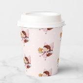 Taart en thee tijd verjaardag papieren bekers (Voorkant)