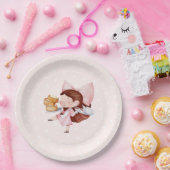 Taart en thee tijd verjaardag papieren bordje (Feest)