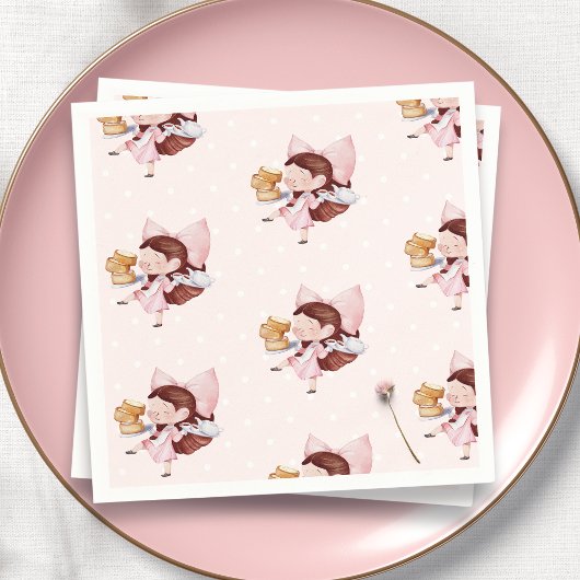 Taart en thee tijd verjaardag servet