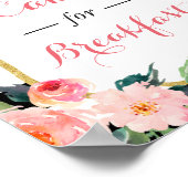 Taart Eten Bij Ontbijt Dessert Bord Poster (Hoek)