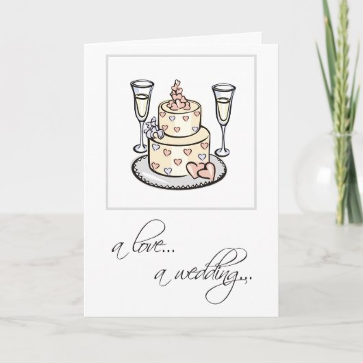 Taart glazen bruiloft Gefeliciteerd Kaart (Voorkant)