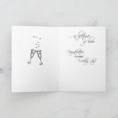 Taart glazen bruiloft Gefeliciteerd Kaart (Binnen)