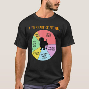 Taart Grafiek van het Leven Teckel Puppy Hondenkle T-shirt
