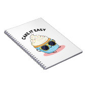 Taart Het Is Easy Grappige Cupcake Woordspeling Notitieboek (Rechterzijde)
