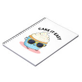 Taart Het Is Easy Grappige Cupcake Woordspeling Notitieboek (Linkerzijde)
