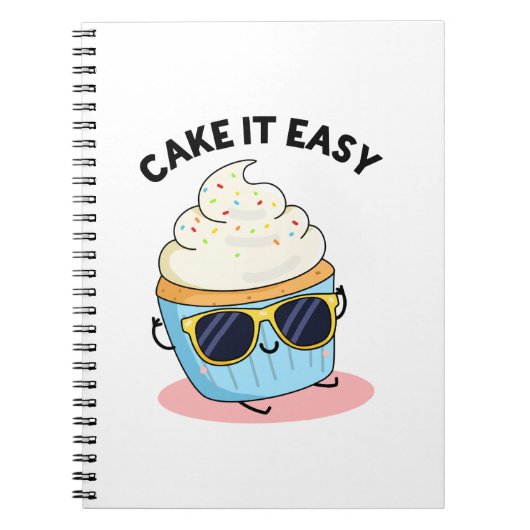 Taart Het Is Easy Grappige Cupcake Woordspeling Notitieboek (Voorkant)