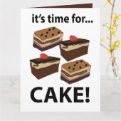 Taart Het Is Tijd Voor Taart Kaart (Gele Bloem)