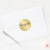 Taart in een pot gouden vakantie ronde sticker (Envelop)