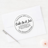 Taart in een pot ronde sticker (Envelop)