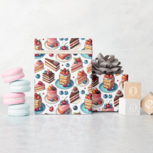 Taart in je gezicht cadeaupapier