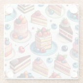 Taart in je gezicht glazen onderzetter (Achterkant)