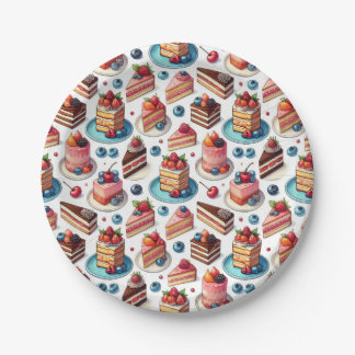 Taart in je gezicht papieren bordje