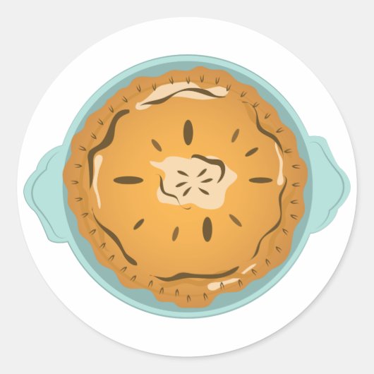 taart in pan ronde sticker (Voorkant)
