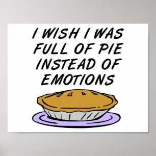 Taart in Plaats van Emoties Grappige Poster