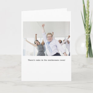 Taart in vergaderzaal Verjaardag Kaart