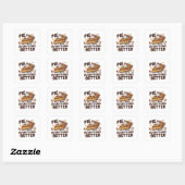 Taart Is Beter Vierkante Sticker (Vel)