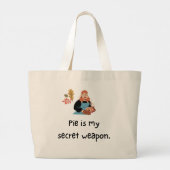 Taart is mijn geheime wapen! Schattige grappig Grote Tote Bag (Achterkant)