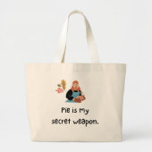 Taart is mijn geheime wapen! Schattige grappig Grote Tote Bag (Voorkant)
