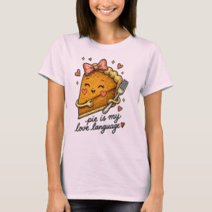 Taart Is Mijn Liefdestaal Thanksgiving-ontwerp T-shirt