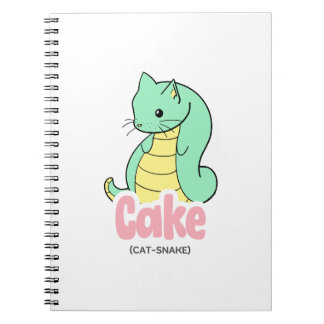 Taart (Kat + Slang) Schattige Notitieboek /Journal