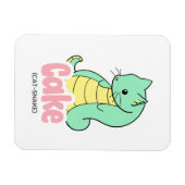 Taart (Kat + Slang) Schattigee Flexibele Sticker Magneet (Horizontaal)