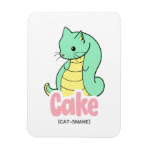 Taart (Kat + Slang) Schattigee Flexibele Sticker