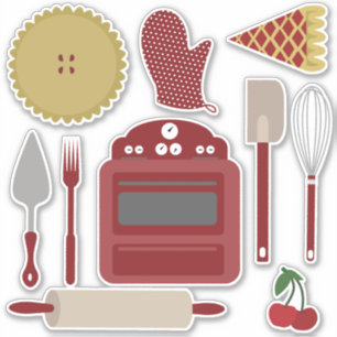 Taart Keuken Stickers - Cherry
