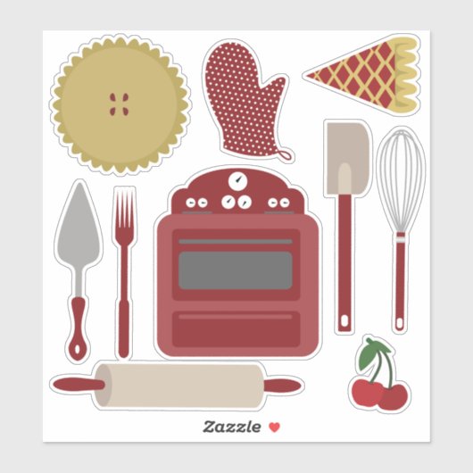 Taart Keuken Stickers - Cherry (Vel)