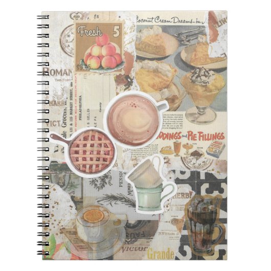 Taart & Koffie  Ephemera Decoupage Notitieboek (Voorkant)