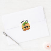 Taart-land Grappig Eiland Grappenmakerij Ronde Sticker (Envelop)