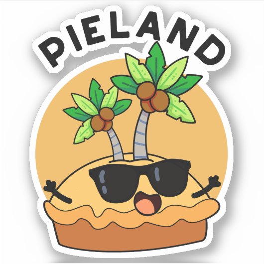 Taart-land Grappig Eiland Grappenmakerij Sticker (Voorkant)