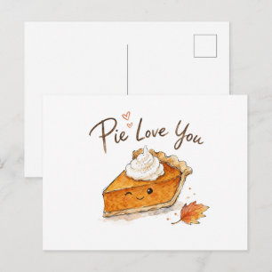 Taart Liefde Je Waterverf Thanksgiving Briefkaart