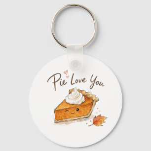 Taart Liefde Je Waterverf Thanksgiving Sleutelhanger