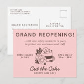 Taart Logo Bakkerij Bedrijf Groot Heropening Briefkaart (Voorkant / Achterkant)