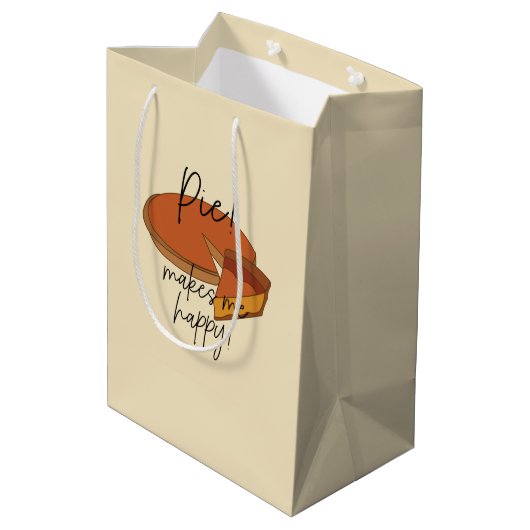 Taart maakt me blij taart medium cadeauzakje (Achterkant Gekanteld)