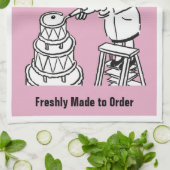 Taart maken & taart bakken, bakker theedoek (Gevouwen)