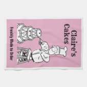 Taart maken & taart bakken, bakker theedoek (Horizontaal)