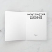 Taart met golfbal Verjaardag Kaart (Binnen)