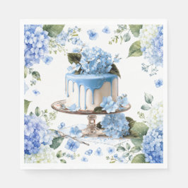 Taart met Hydrangeabloemen Servet