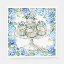 Taart met Hydrangeabloemen Servet