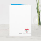 Taart met kersen: Blauw-groen Blank Kaart (Achterkant)