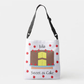 Taart met kersen crossbody tas (Achterkant)