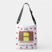 Taart met kersen crossbody tas (Voorkant)