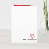 Taart met kersen: roze blanco kaart (Achterkant)