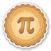 Taart met Pi Crust Vinyl Sticker (Voorkant)