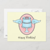 Taart met vleugels briefkaart (Voorkant / Achterkant)